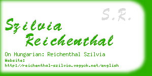 szilvia reichenthal business card